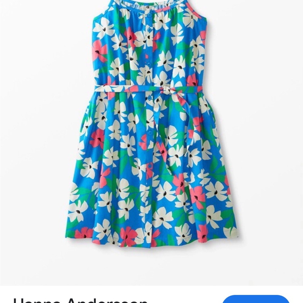 *Hanna Andersson Floral Blue Dress - Picture 1 of 4